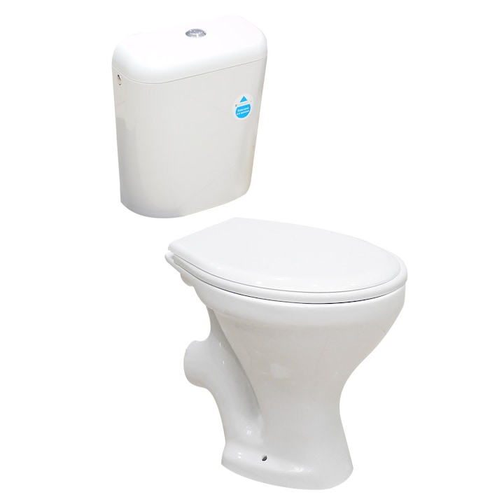 Set Neo - Vas WC cu capac si rezervor WC semiinaltime izolat