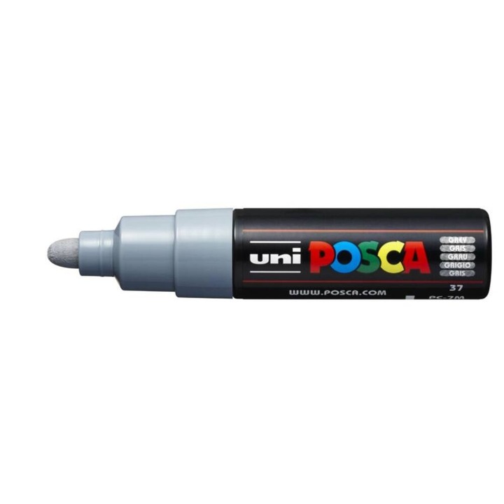 Флумастер UNI Posca PC-7M сив