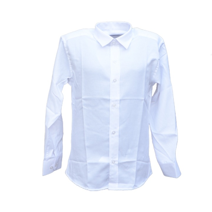 Camasa cu maneca lunga pentru baieti LA Kids LAK-152, Alb 78501