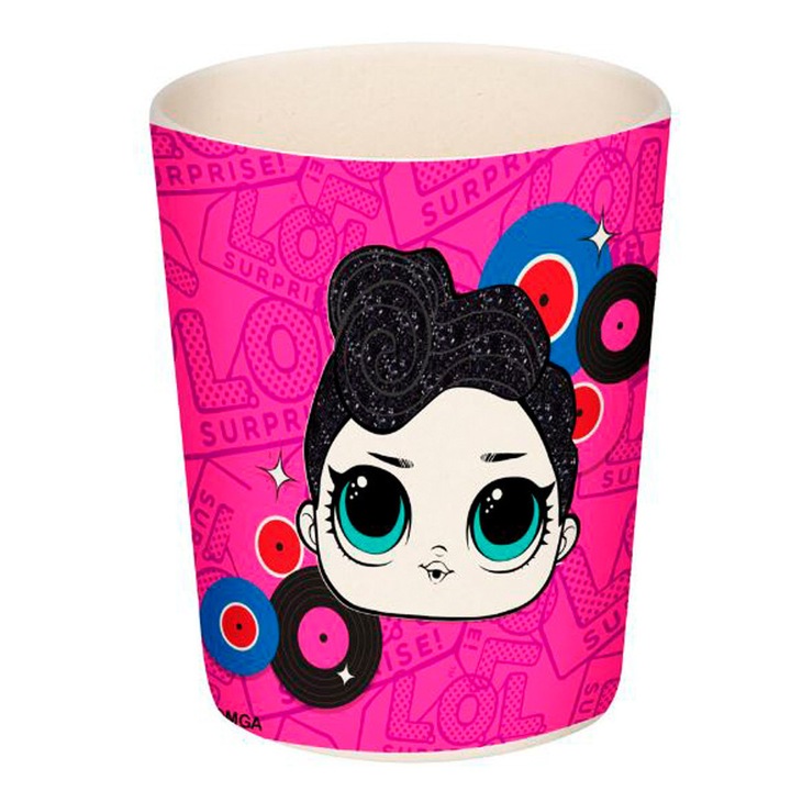 Pahar bambus LOL Surprise Glam Fucsia 270 ml