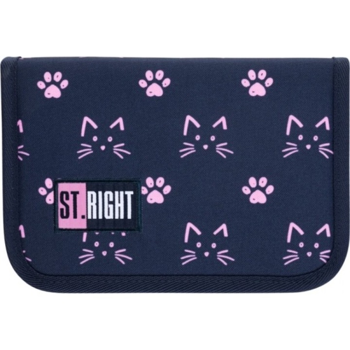 St. Right cicás kihajtható tolltartó - Pink Cats