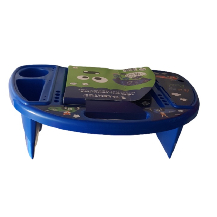 Masa de joaca si desen, albastru, 47 x 18 x 30 cm