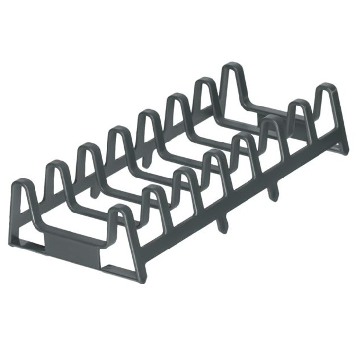 Пластмасова поставка за отцеждане на съдове, антрацитно сиво, 29 х 14 см