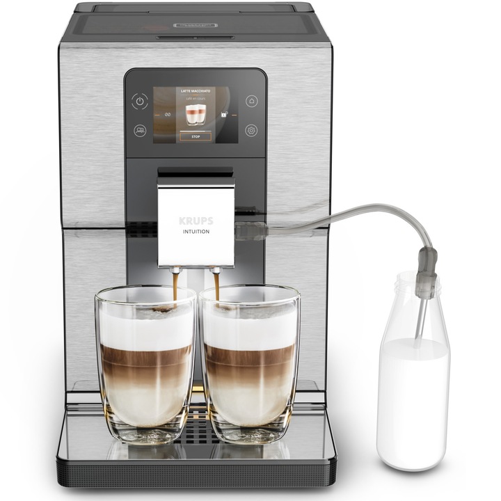 Espressor automat De’Longhi Magnifica Start ECAM 220.20.W, 1450 W, 5 tipuri de bauturi, 15 bari, Sistem de spumare manual, Alb