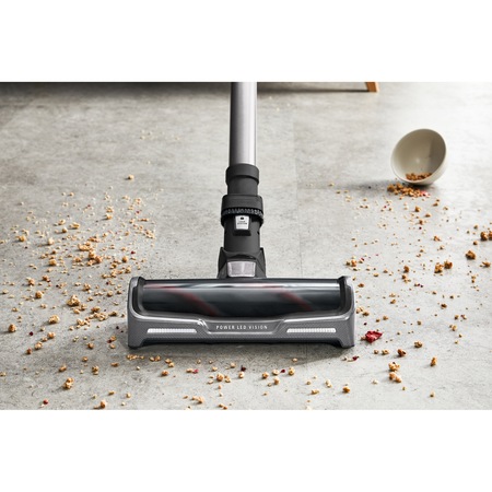 Aspirator vertical Rowenta X-Force Flex 14.60 RH9958WA, 480W, Smart Control Display, Functie Boost, tehnologie Digital Force, tehnologie Flex, cap de aspirare Power Led Vision , Mod Auto, recipient praf 0.9L, autonomie 1 ora 10 min, Negru/ gri