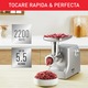 Masina de tocat carne Tefal HV10 NE858D38, 2200 W, 5.5 kg/min, 8 in 1, Functie Reverse, 3 grile inox, Argintiu