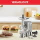 Masina de tocat carne Tefal HV10 NE858D38, 2200 W, 5.5 kg/min, 8 in 1, Functie Reverse, 3 grile inox, Argintiu