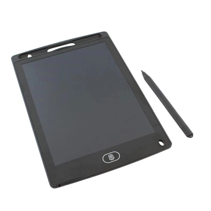 Tableta LCD Electronica Pentru Copii 10”, Scris Desenat si Buton Stergere, Tnagora®, Negru, 27 cm