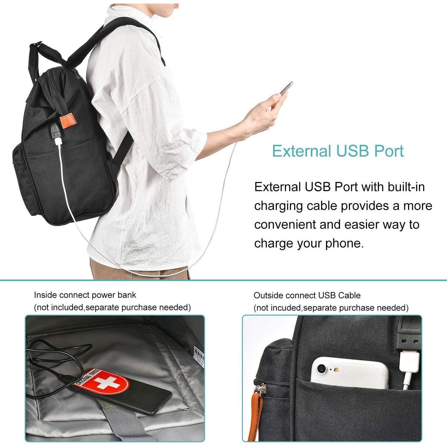 Rucsac laptop, LoKass, Nylon, 17.3'', Negru