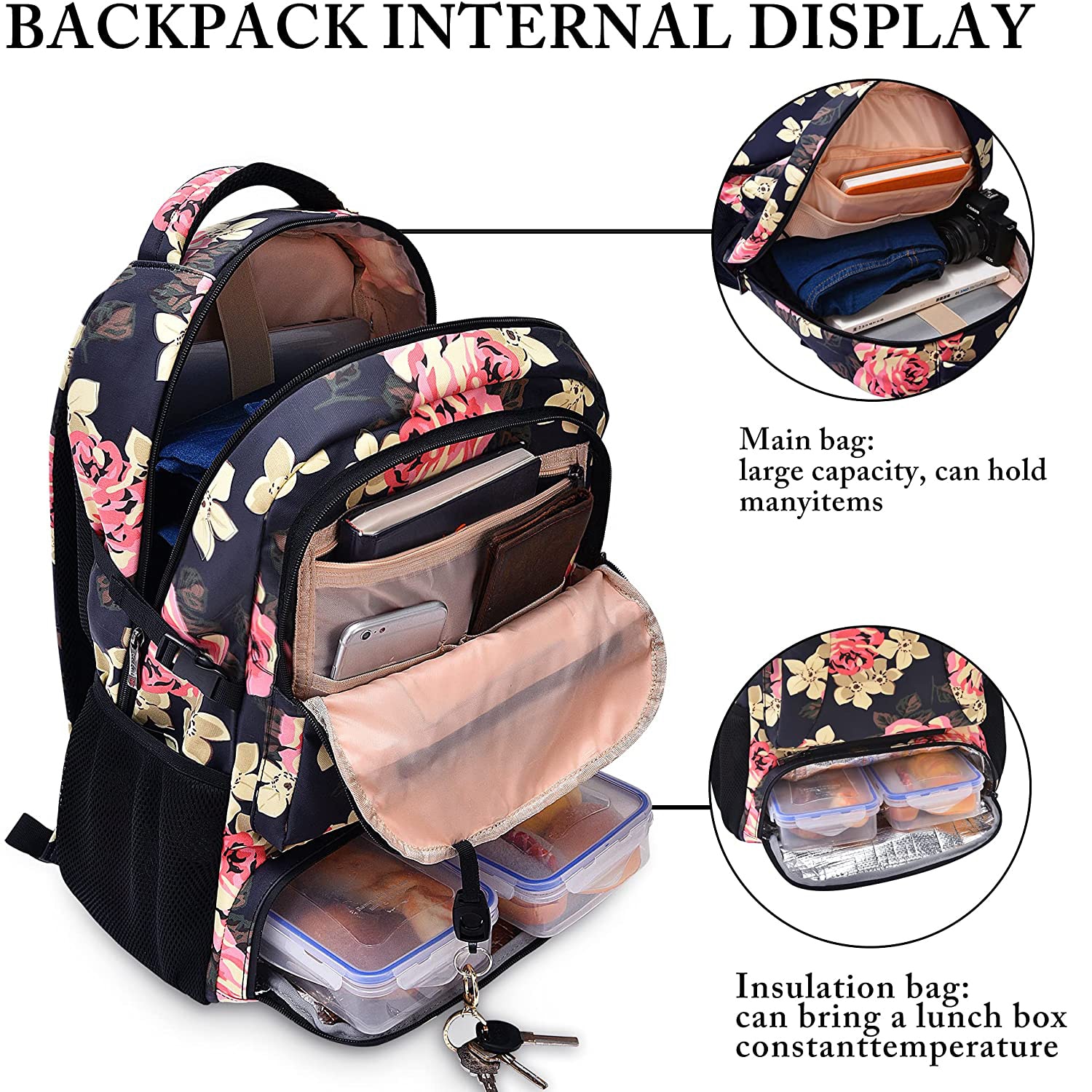 Rucsac laptop, CoolBELL, Nylon, 15.6'', Multicolor
