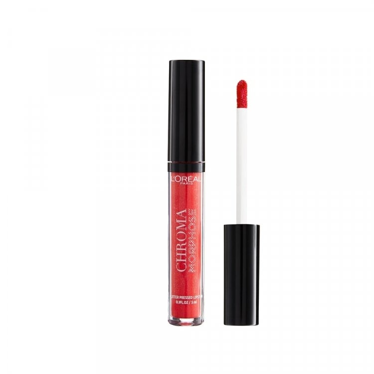 L'Oréal Chroma Morphose Glitzer Lippenstift – Farbe 04 Deep Venom, Mattes Finish Mit Pailletten, Bis Zu 12h Halt