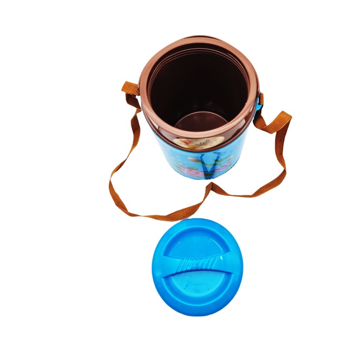 Set 3 caserole, albastru, 2 l, cu bareta pentru transportare