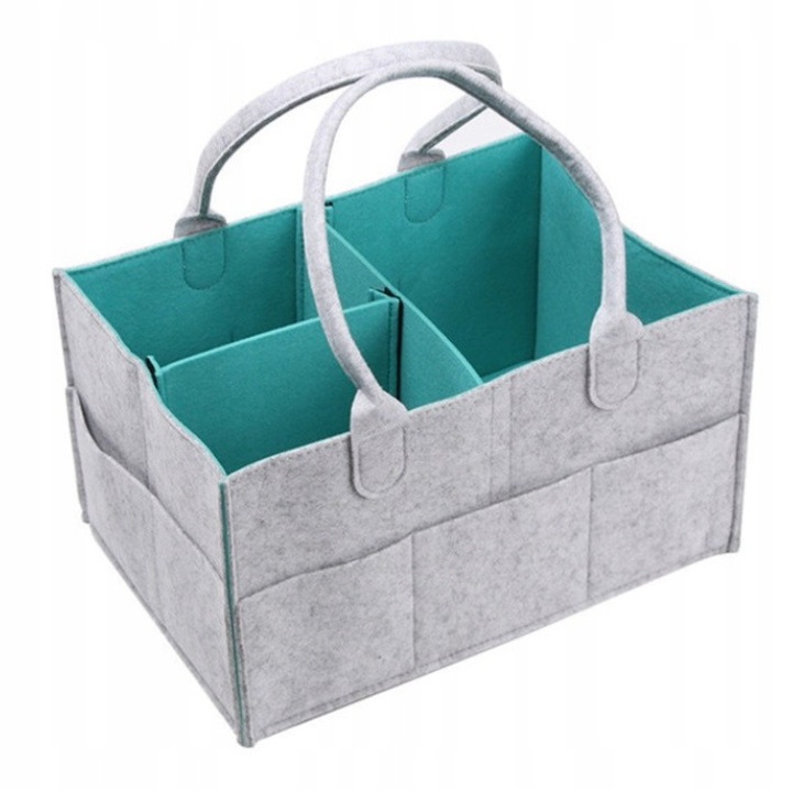 Geanta organizator, Eclara, Fetru, 38cm, Gri