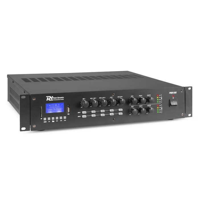 Матричен усилвател с 2 зони, 100V, 2x120W, Power Dynamics PRM1202