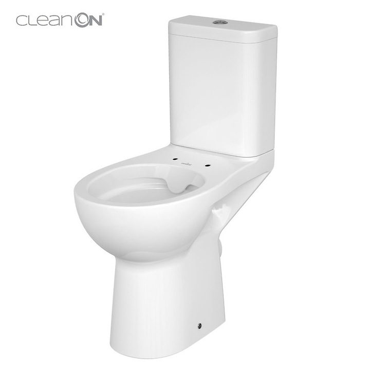 Set vas WC pe pardoseala rimless cu rezervor Cersanit 579 Etiuda, pentru persoane cu dizabilitati + mecanism