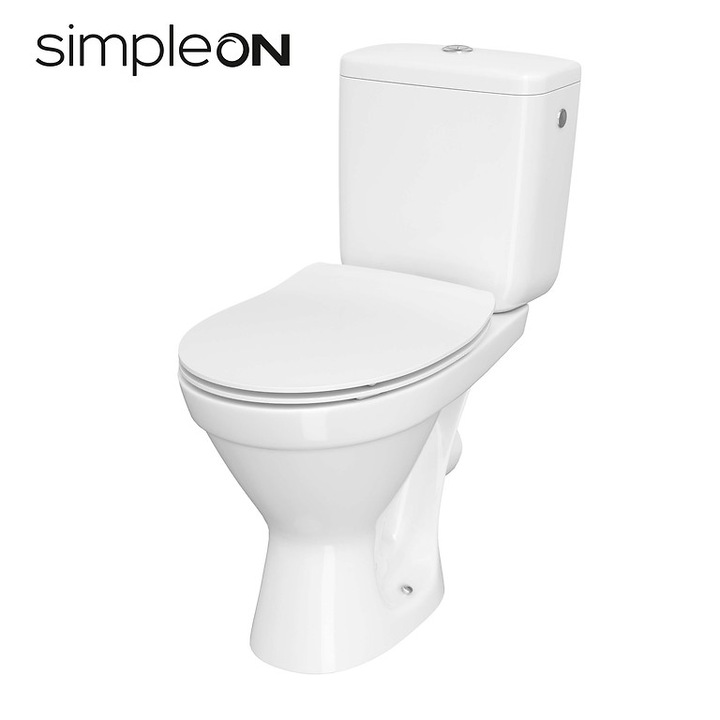 Set vas wc Compact 699 Cersania II Simpleon 010, rezervor 3/6, capac duroplast K11-2340