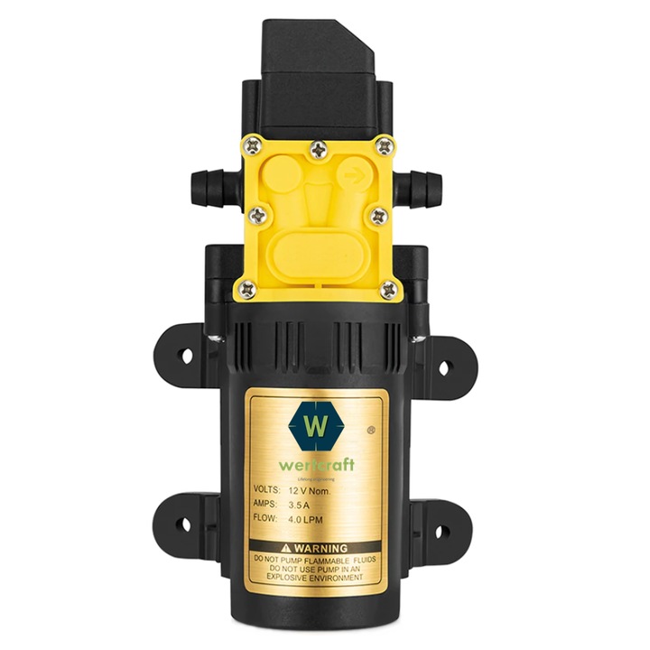 Pompa de presiune pentru pompa de stropit Wertcraft cu colier, 2.5 A, 4 L/min, 5.5 bari