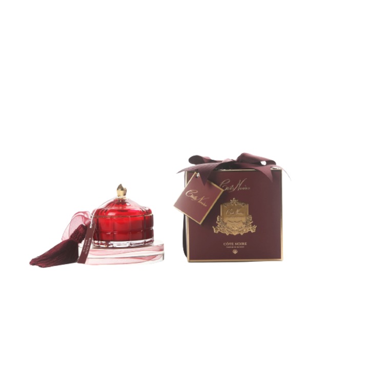 Lumanare parfumata, Burgundy Art Deco, 185 gr, timp ardere 60 ore, rosu