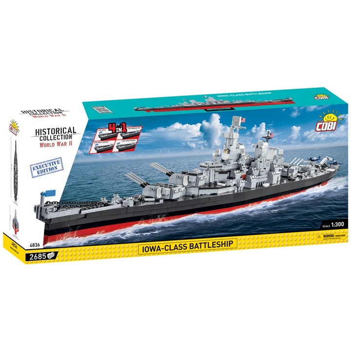Set de Construit Iowa-Class Battleship 4in1 Executive Edition, 2685 piese