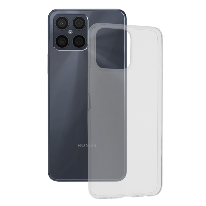 Кейс за Honor X8, Techsuit Clear Silicone, Transparent