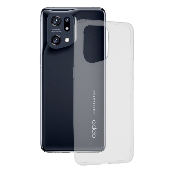 Кейс за Oppo Find X5 Pro, Techsuit Clear Silicone, Transparent