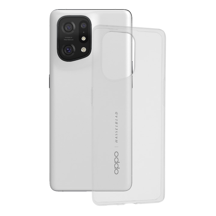 Кейс за Oppo Find X5, Techsuit Clear Silicone, Transparent