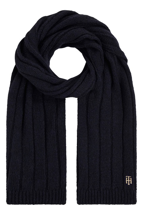 Tommy Hilfiger, Alpaka gyapju keverek sal, Tengerészkék, 175 x 30