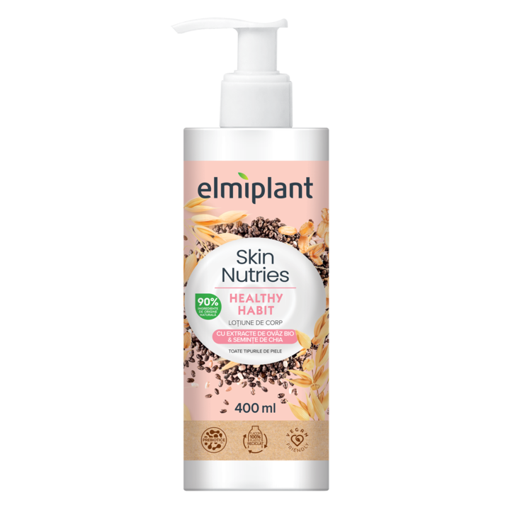 Lotiune de corp Elmiplant Skin Nutries Healty HabIt Ovaz & Seminte de Chia, 400 ml