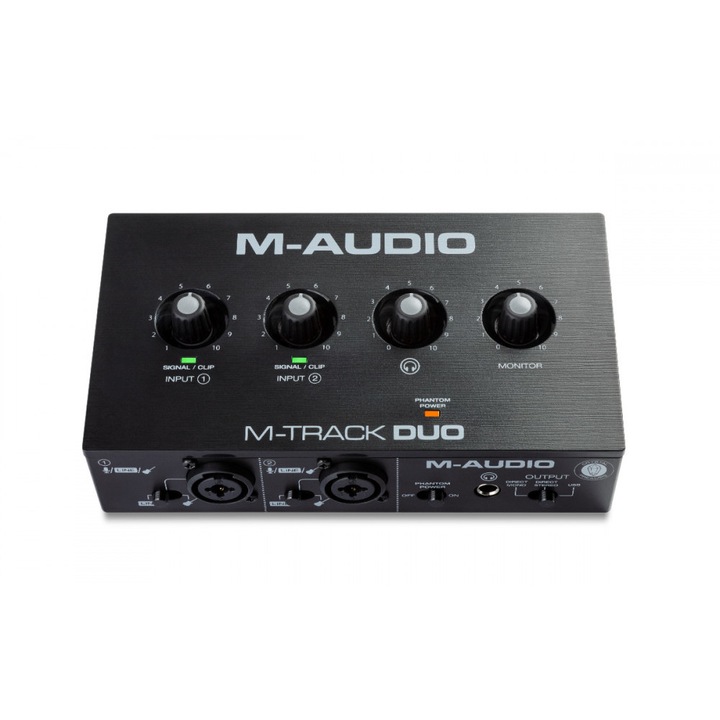 M-Audio M-Track Duo - interface, 2-in/2-out, 16-bit/96 KHz, USB, +48V