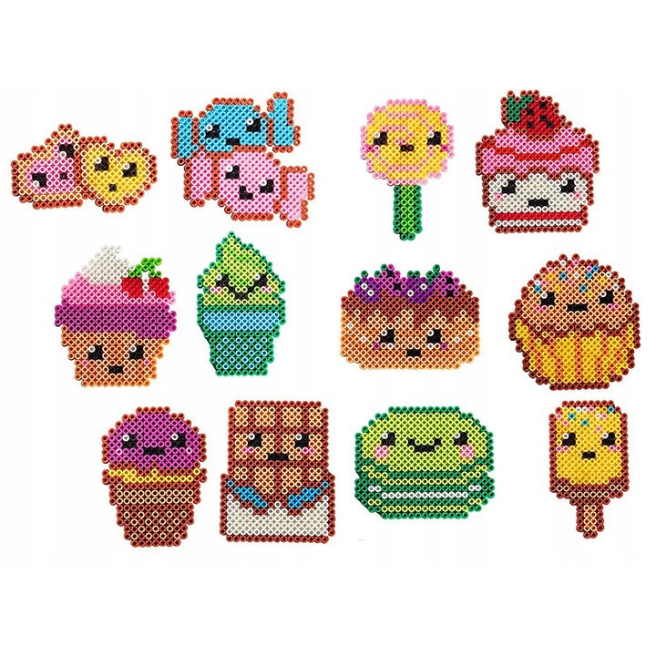 Set 5000 Margele de calcat Iron Beads idealSTORE, Include Sabloane, 10 suporturi de calcat, Hartii de Calcat, Penseta, Culori Vii, Posibilitatea de a construi diferite modele, Dezvolta Concentrarea copilului