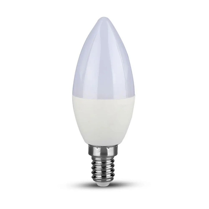 V-TAC 7W E14 естествено бяла LED крушка тип свещ - SKU 112