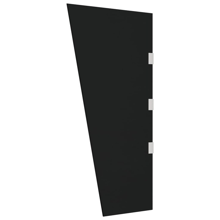 Страничен панел за навес за врата vidaXL, Черен, 50x100 см, Стъкло