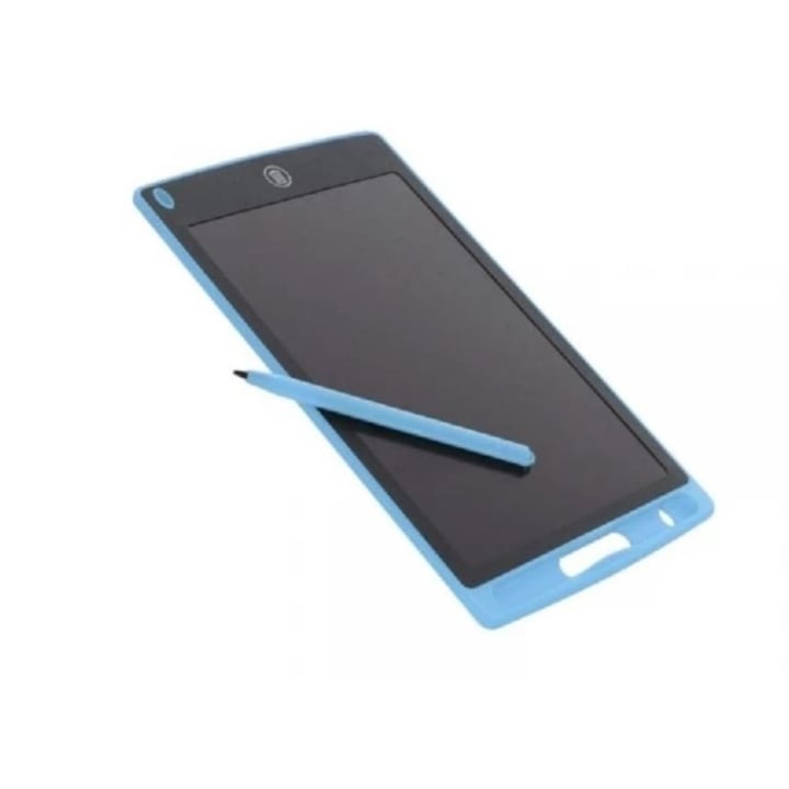Tableta LCD Electronica Pentru Copii 10”, Scris Desenat si Buton Stergere, Albastru, 27 cm, + 3 ani