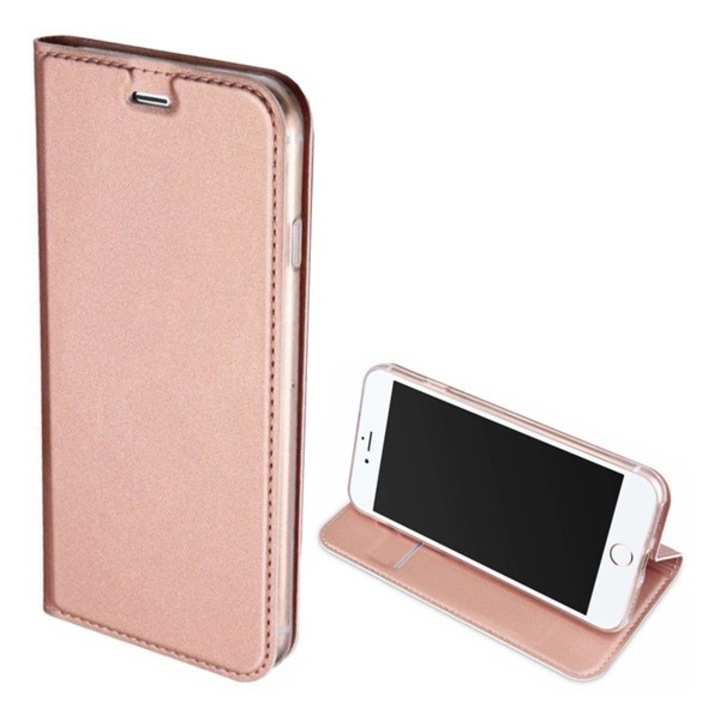 Apple iPhone 7 / 8 / Se (2020) / Se (2022) Dux Ducis Skin Pro Tok Álló, Bőr Hatású (Flip, Oldalra Nyíló, Bankkártya Tartó, Asztali Tartó Funkció) Rózéarany