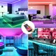 Hiegreen RGB LED szalag készlet, 30m (2 x 15 m), APP/Bluetooth/Távirányító, Zene szinkronizálás, 12V, Többszínű