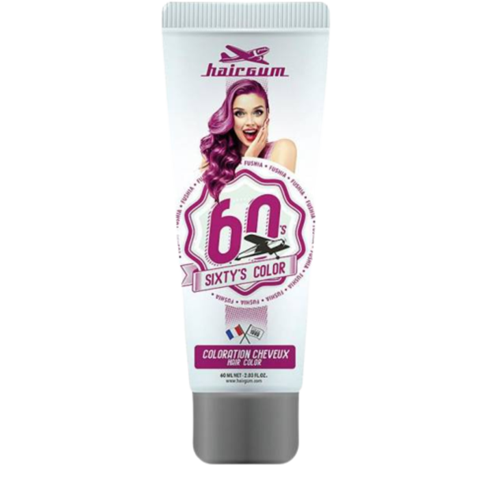 Félpermanens hajfesték, HAJGUM, Sixty's Color, 60 ml, Fushia
