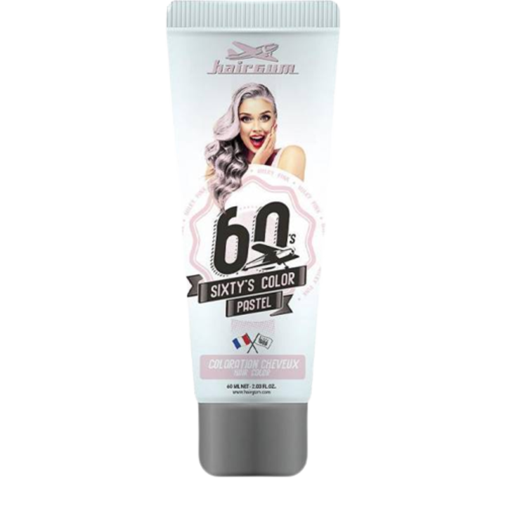 Полутрайна боя за коса HAIRGUM, Sixty's Color, 60 ml, Milky Pink