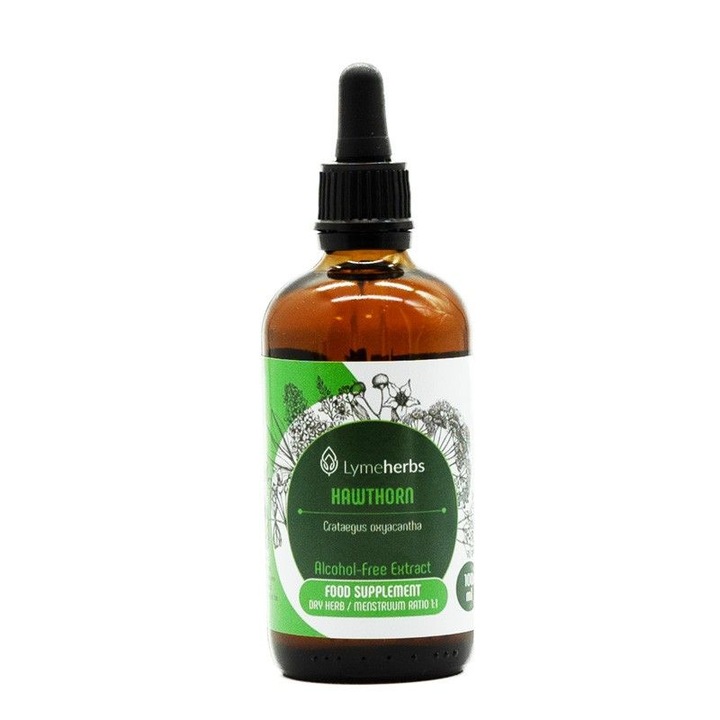 Extract de fructe de paducel fara alcool 1:1, Lymeherbs, 100 ml