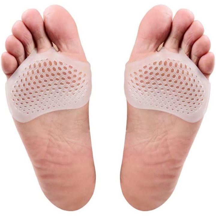 Set 2 bucati pernute din silicon pentru protectia picioarelor, din silicon, alb, EnduranceSports