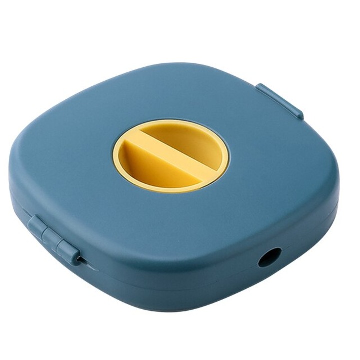 Carcasa depozitare cablu telefon, Zola®, portabil, 1.7 x 6.3 cm, albastru inchis