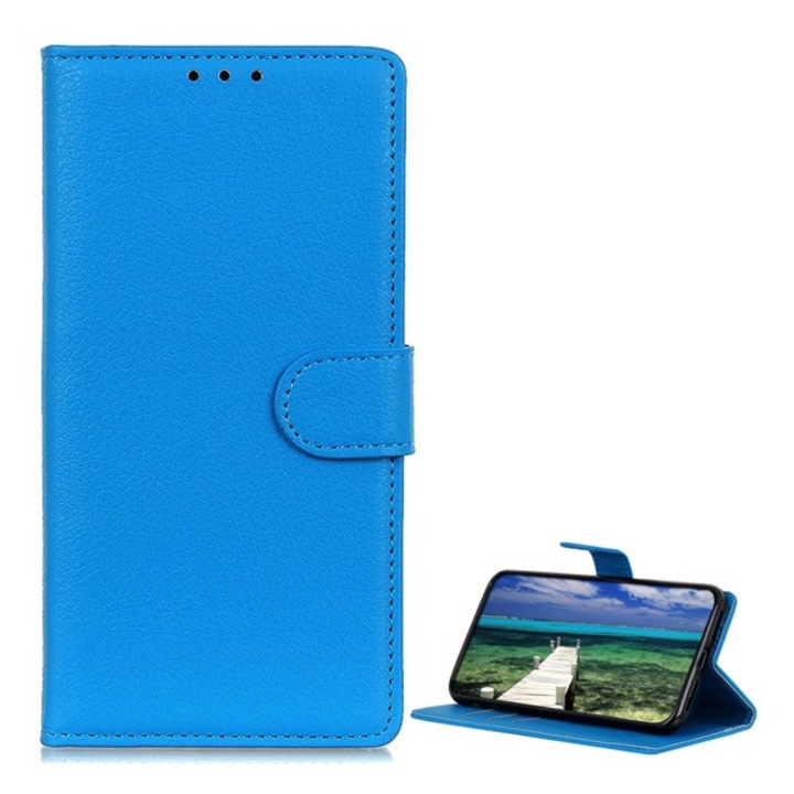 Samsung Galaxy S22 Plus 5G (Sm-S906) Tok Álló, Bőr Hatású (Flip, Oldalra Nyíló, Asztali Tartó Funkció, Prémium) Világoskék
