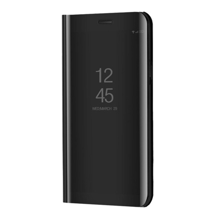 Samsung Galaxy S22 Ultra 5G (Sm-S908) Tok Álló (Aktív Flip, Oldalra Nyíló, Asztali Tartó Funkció, Tükrös Felület, Mirror View Case) Fekete