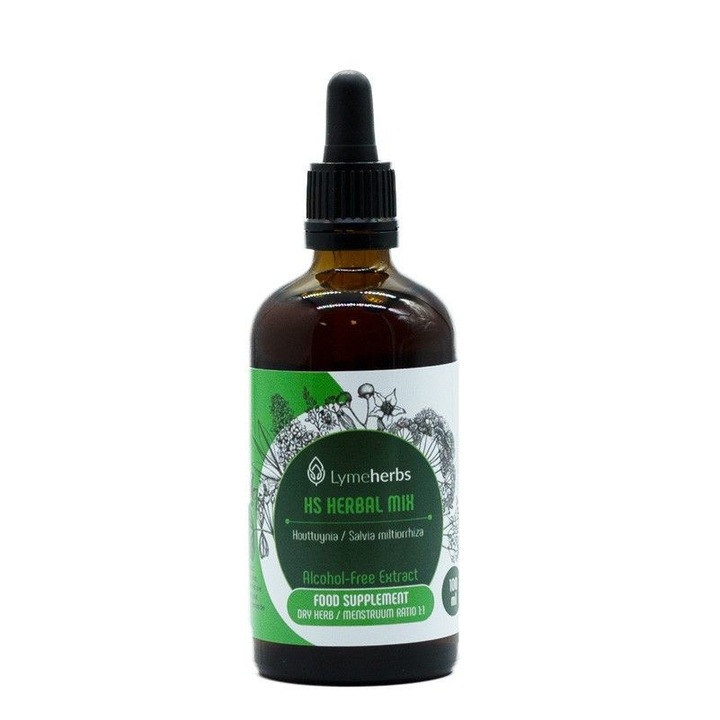 HS Herbal Mix Extract fara alcool 1:1, Lymeherbs, 100 ml