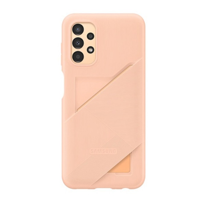 Samsung Galaxy A13 4G (Sm-A135F / A137F) Szilikon Telefonvédő (Bankkártya Tartó) Rózsaszín