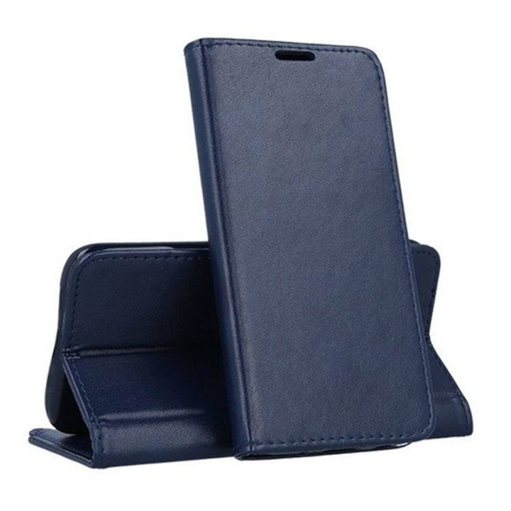 Samsung Galaxy A13 4G (Sm-A135F / A137F) Tok Álló, Bőr Hatású (Flip, Oldalra Nyíló, Asztali Tartó Funkció) Sötétkék