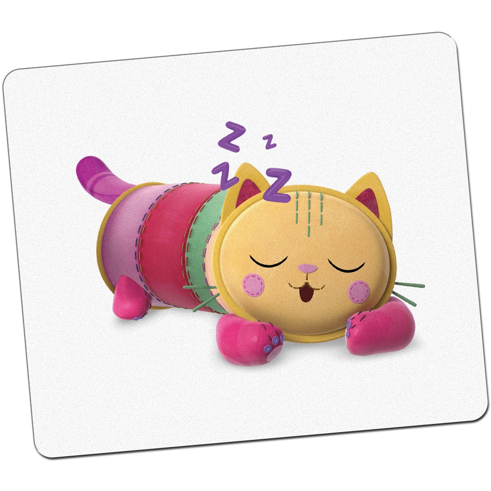 Mousepad Gaming Gabby's Dollhouse Pillow Cat Plush Meow Nap Somn Pisica