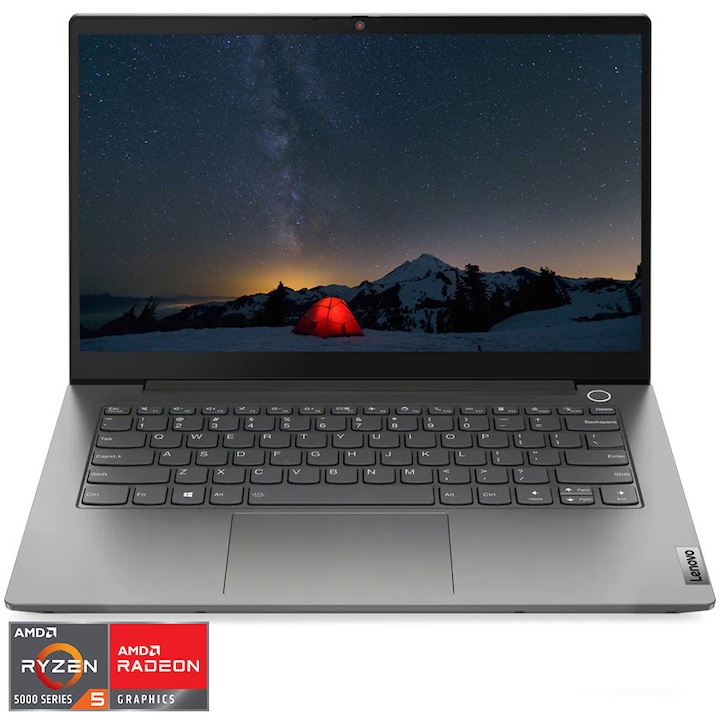 Лаптоп Lenovo ThinkBook 14 G3 ACL, AMD Ryzen™ 5 5500U, 14", FHD, RAM 8GB, 512GB SSD, AMD Radeon™ Graphics, No OS, Grey