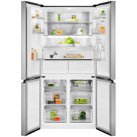 Side by side Electrolux ELT9VE52U0, 522 l, No frost, Clasa E, Afisaj LCD, Touch control, Iluminare LED, H 190 cm, Inox