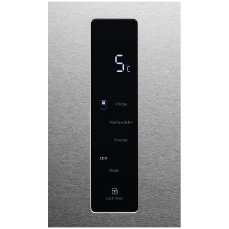 Side by side AEG RMB952E6VU, 522 l, No frost, Casa E, Afisaj LCD, Touch control, Iluminare LED, H 190 cm, Inox