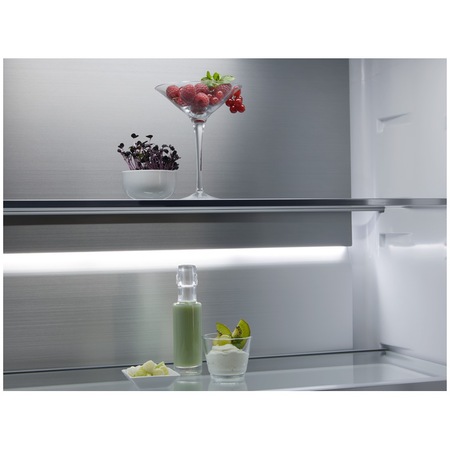 Side by side AEG RMB952E6VU, 522 l, No frost, Casa E, Afisaj LCD, Touch control, Iluminare LED, H 190 cm, Inox